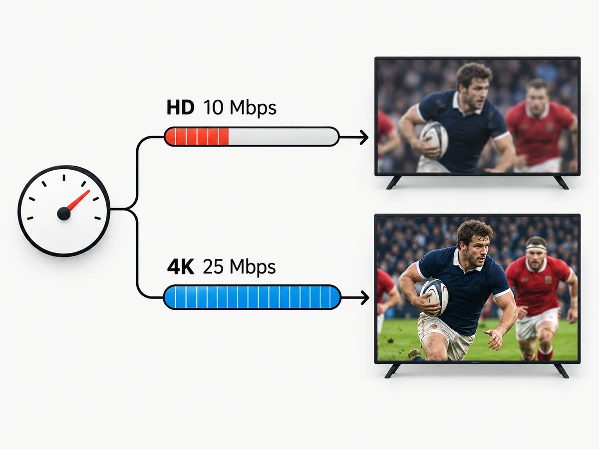 A router, connection path and television show the links that affect streaming stability.