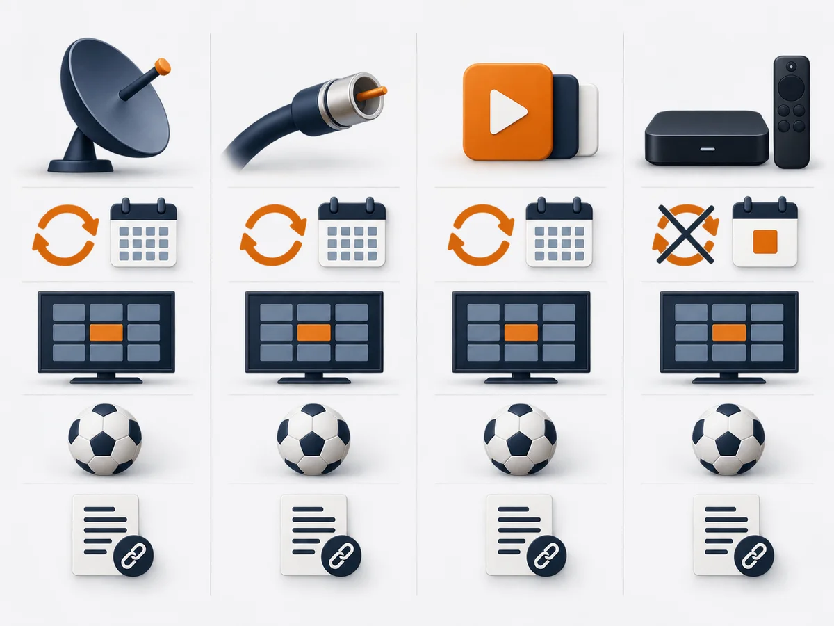 A device, separate login card and playback screen form a simple setup sequence.