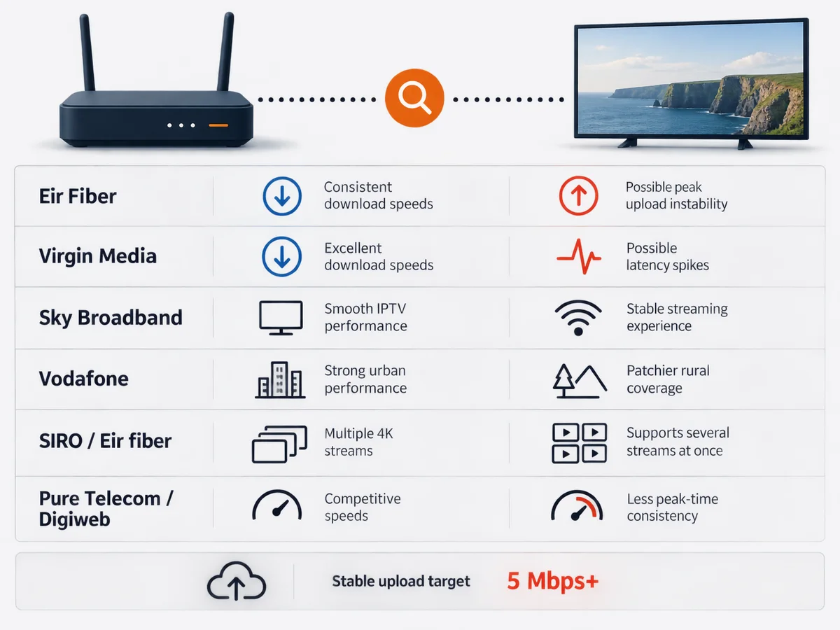 A router, connection path and television show the links that affect streaming stability.
