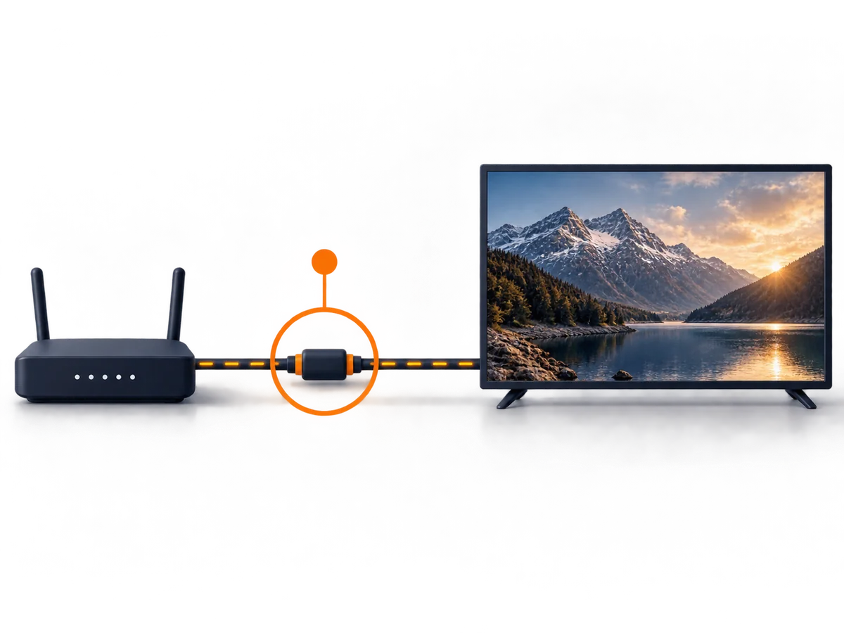 A router, connection path and television show the links that affect streaming stability.