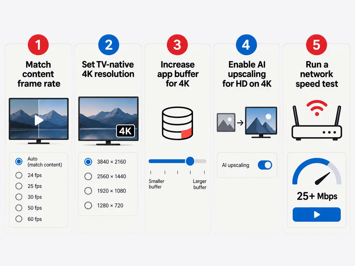 A router, connection path and television show the links that affect streaming stability.
