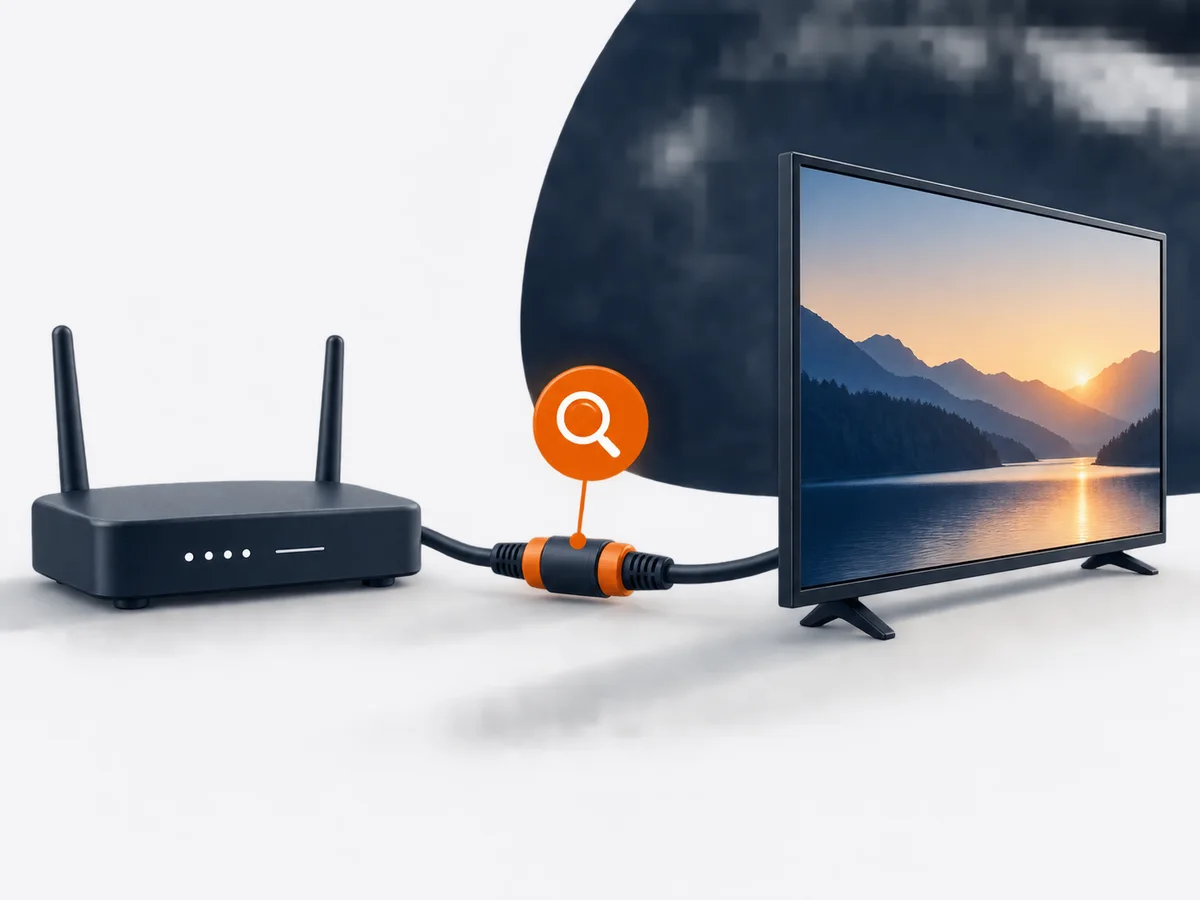 A router, connection path and television show the links that affect streaming stability.