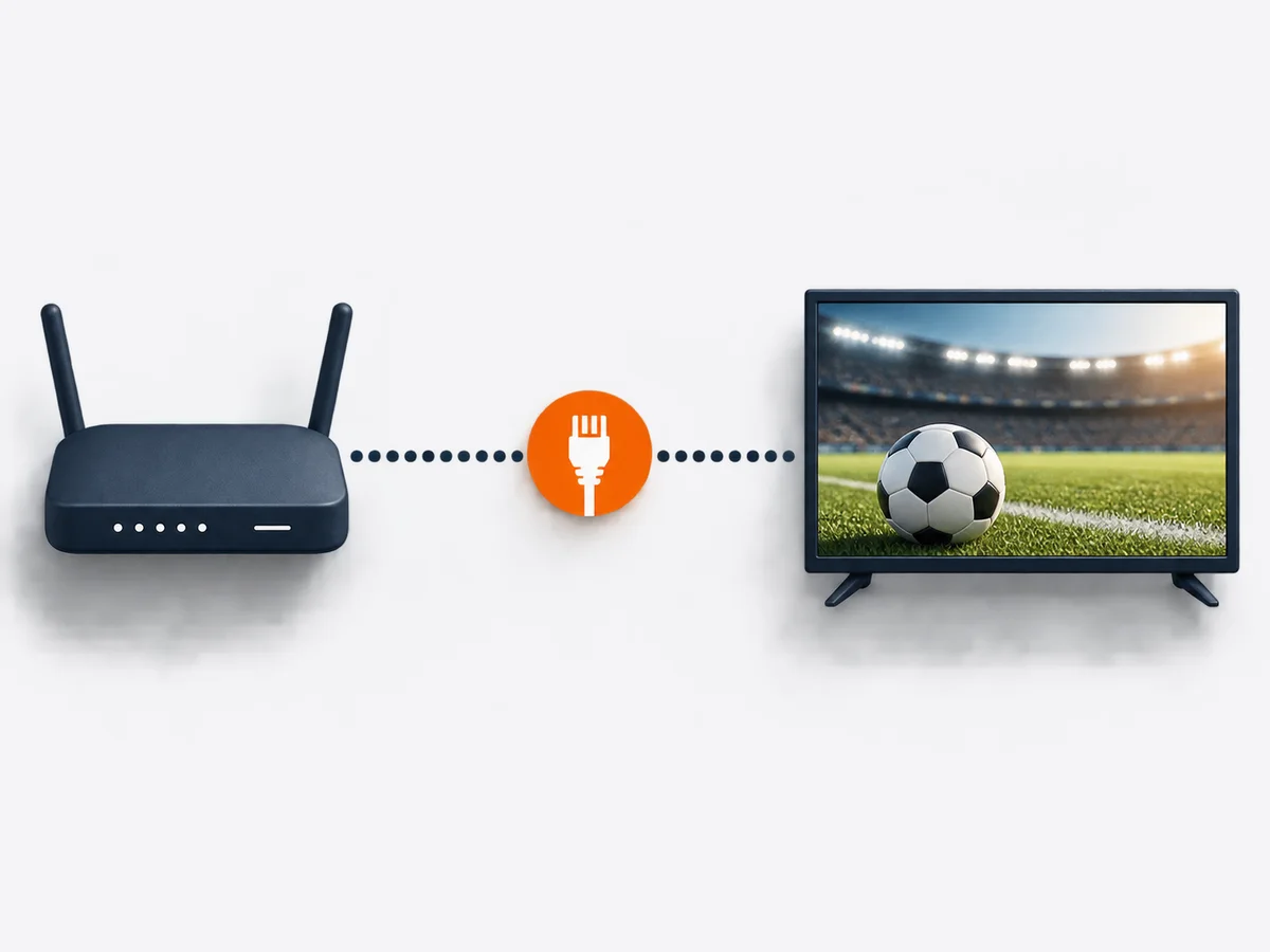 A router, connection path and television show the links that affect streaming stability.