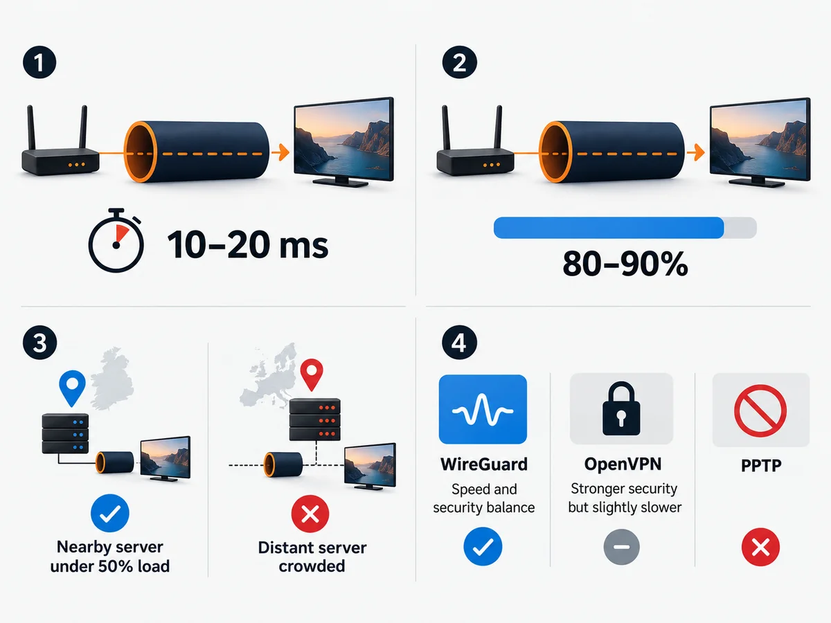 A router-to-screen route passes through a separate privacy tunnel element.