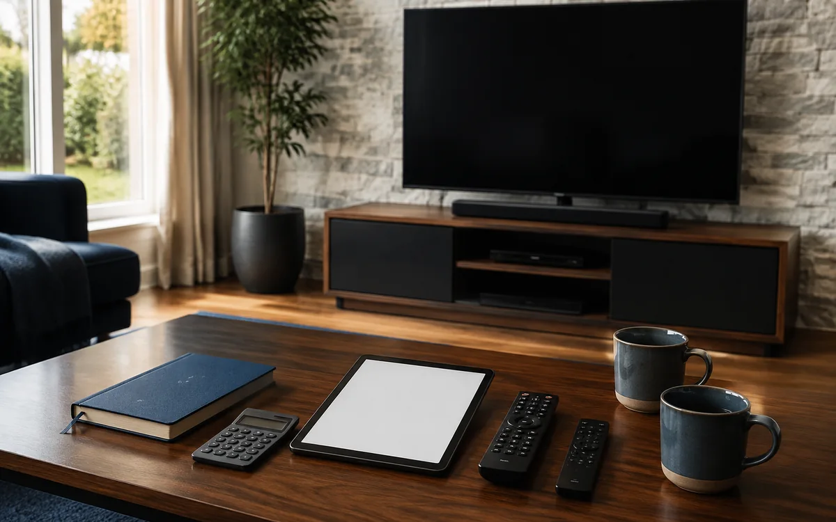Irish couple comparing a high telly bill with cheaper IPTV options at home