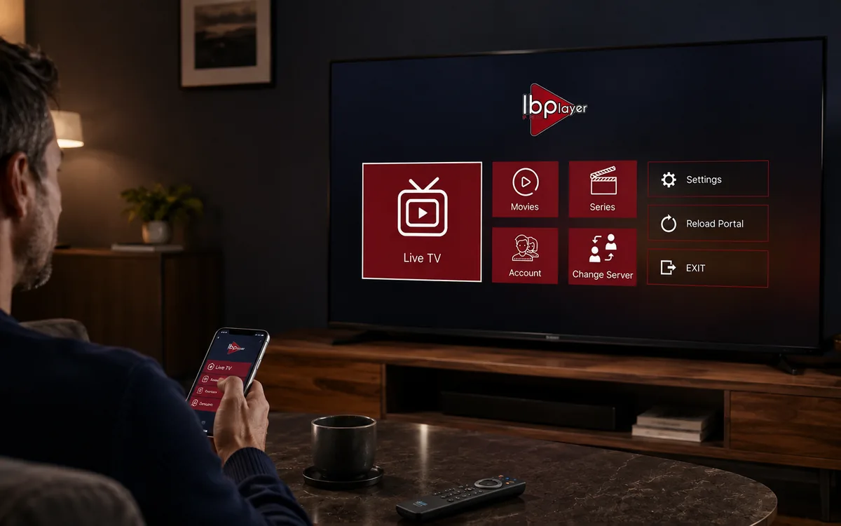 Irish viewer starting a free IPTV trial on a smart telly and phone