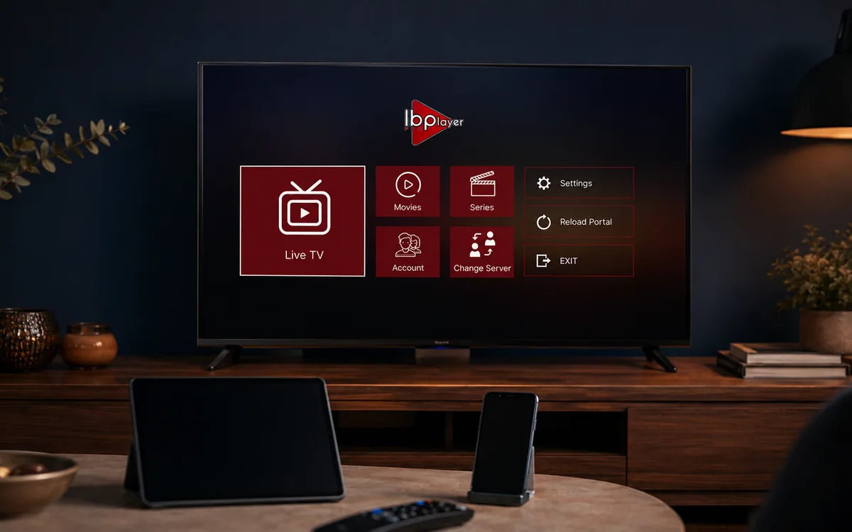 Irish IPTV guide image for one account, one device