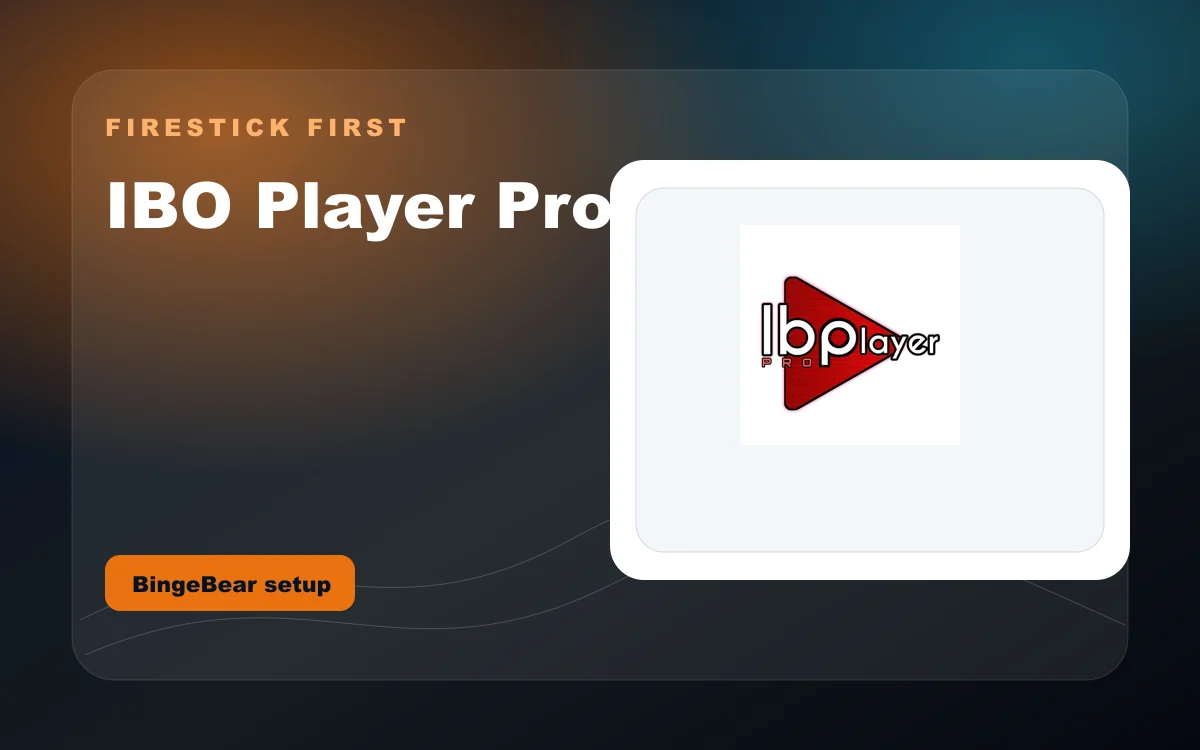 IBO Player Pro logo used for BingeBear setup guide