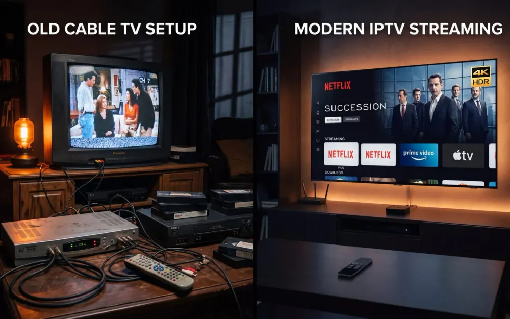 IPTV on projector Ireland home cinema setup streaming Ireland