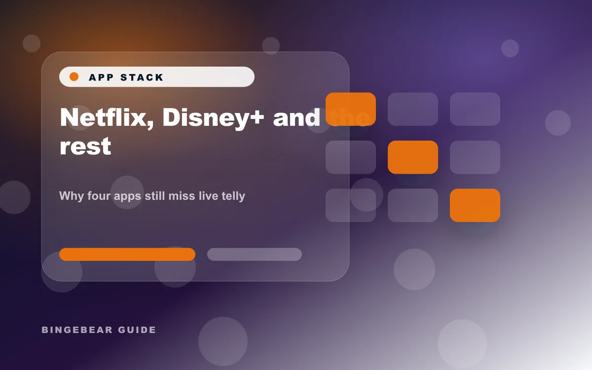 Irish IPTV guide image for Netflix, Disney+, Prime, or one BingeBear bill