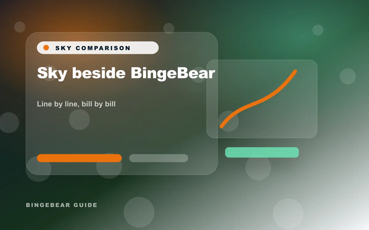 Sky beside BingeBear for Sky next to BingeBear, line for line