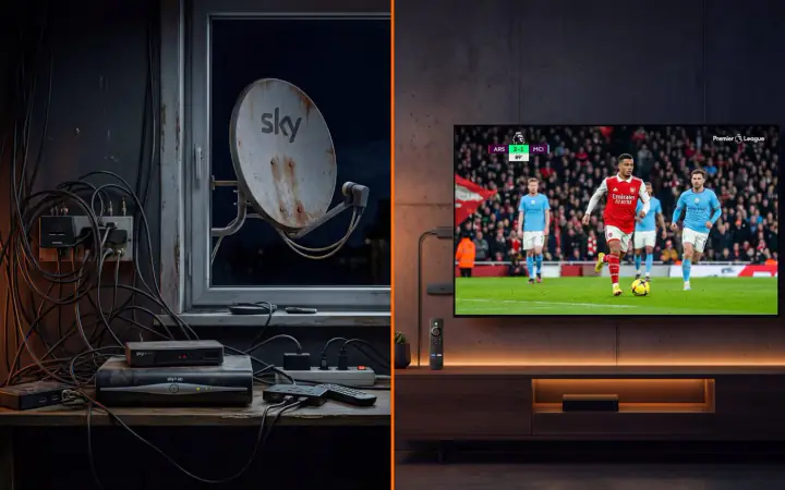 Image du guide IPTV irlandais sur NOW TV vs Sky Sports vs BingeBear pour le championnat
