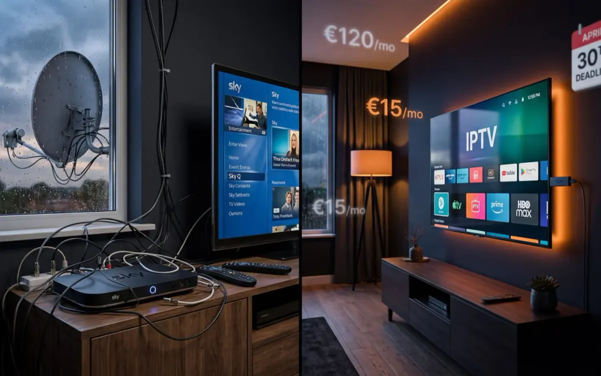 Irish IPTV guide image for Cancel Sky before May 1st