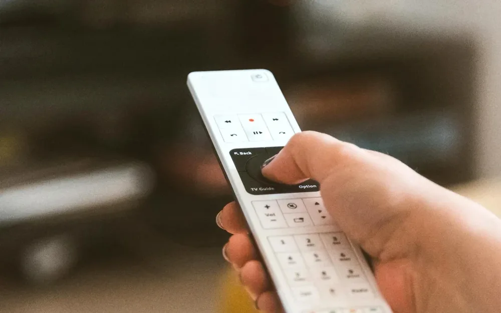 Someone settling in with the remote, after deciding to carry on