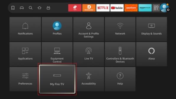 Select my fire tv