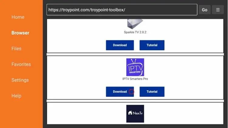 Scroll down - iptv smarters