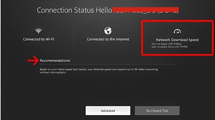 test speed result