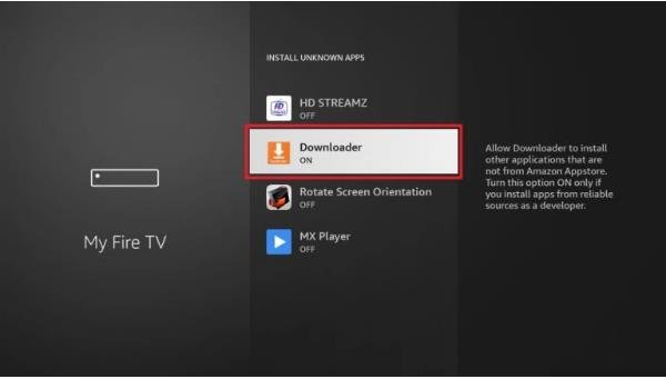 allow the downloader app
