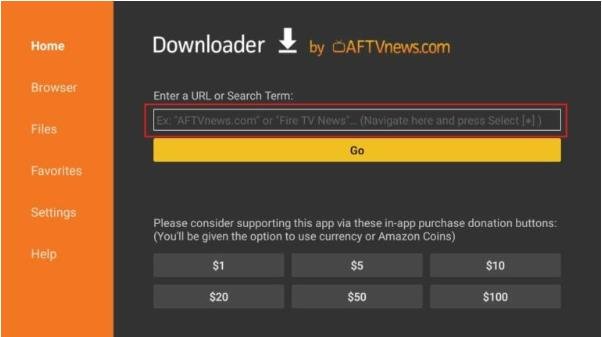 Open the Downloader app 