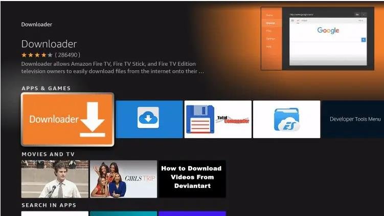 Choose downloader app
