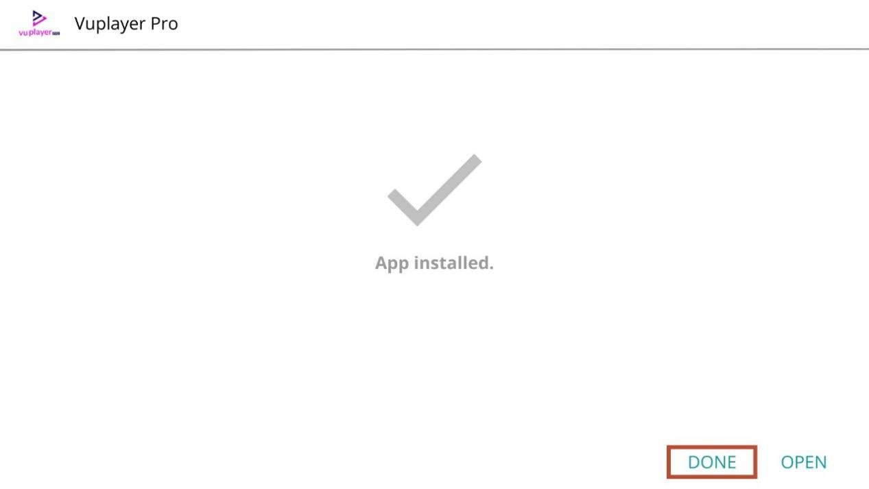 installation done 