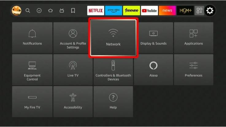 go to Network settings