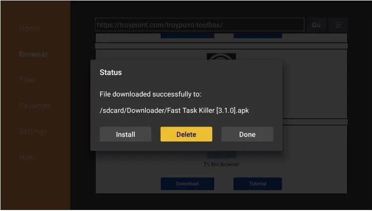delete apk file